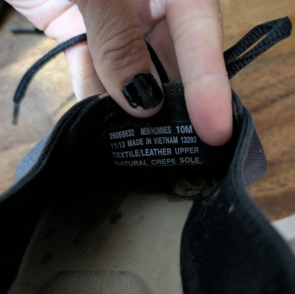 Clarks Black‎ Pikko Solo Canvis Shoe - Men's size 10